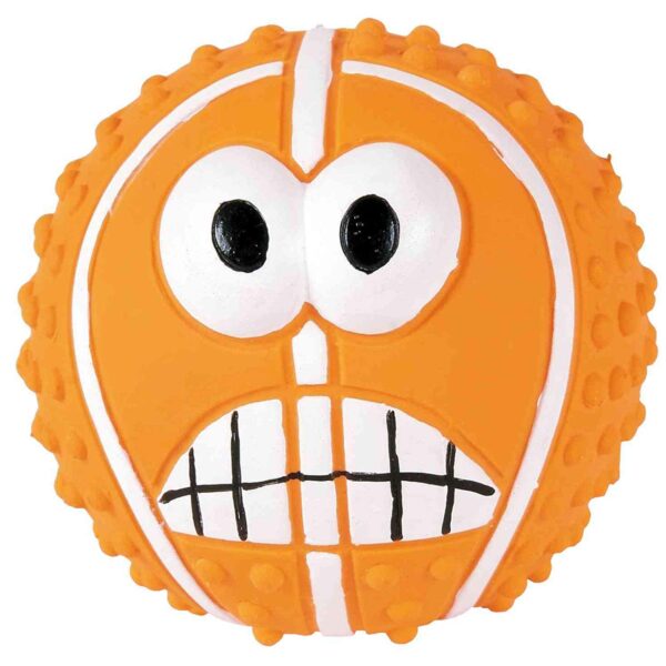 TRIXIE Latex Sport Ball with Motif, Dog Toy (Assorted Colours, 7 cm)