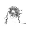 PSK PET MART Dog Chain Silver Grind No.10 Heavy Weight Dogs Leash Heavy Duty Dog Chain with Heavy Hook (L - 60 Inch) for Large Dogs