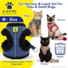 71IYeHJs7nL._SL1500_.jpg A+a Pets' Luxury Fur Harness & Leash Set for Cat & Small Dog | Lightweight, Escape Proof, Vest Combo (Blue, M)