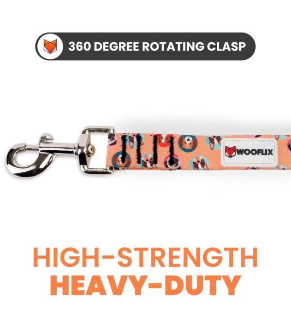 71IZNrD5ihL._SL1500_.jpg Wooflix Heavy Duty Nylon Dog Leash | Anti Slip Padded Handle Long Dog Leash | Highly Reflective Leash for Dogs | Dog Rope for Medium & Large Dogs | Dog Training Leash | (Dogo Orange, 5 Feet Long)