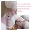 71Ie7IUDtdL._SL1500_.jpg Pink M-Size Cat Harness & Leash Set | Adjustable Linen Vest for Cats Up to 15 lbs | 22-50 Cm Chest & 22-32 Cm Neck | 120 Cm Ultra-Light 66g Design