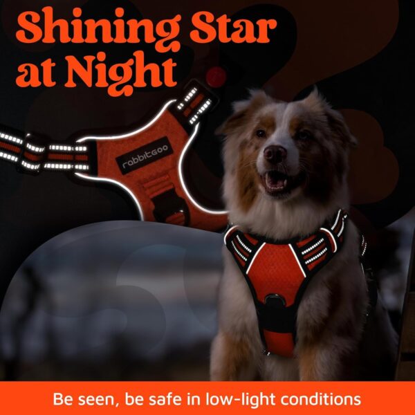 Premium Reflective Dog Vest Harness| Soft Breathable| Padded Handle| Adjustable Straps & Dual Lock Buckle| No-Choke Design with Free Leash-22mm Chest (28-35 inch) All Giant Breeds 35-60Kg