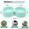 71JypBli0ZL._SL1500_.jpg Foodie Puppies Non-Slip, Non-Toxic Pet Feeding Plastic Cat Face Shaped Double Bowl Food & Water Feeder 2-in-1 Bowl for Dogs, Puppies, Cats & Kittens (Color May Vary)