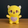 Tukkle Cat Soft Toy - 30cm Cute Plush with Shiny Heart & Sequined Ears (Assorted - Pack of 1) Yellow, Grey & Pink for Kids, Adults, Birthday, Anniversaries, Return Gift, Valentine's Day