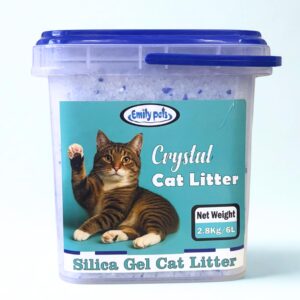 Emily Pets Crystal Cat Litter, Silica Gel, 3.75kg/6L, Dust-Free with Odour Control