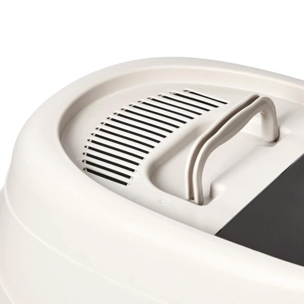 amazon basics No-Mess Enclosed Hooded Cat Litter Box, Standard, Multicolor, 21L inch x 16W inch x 15H inch (53Lx41Bx38H Cm)