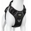 BURAQ No Pull Dog Harness For Large, Medium & Small BURAQ No Pull Dog Harness For Large, Medium & Small Dogs | Reflective Oxford Vest | Soft Padded Chest Belt | Easy Control | Anti-Choke Dog Belt For Walking & Training,Black