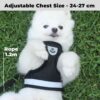 Kuber Industries Dog Chest Harness with Nylon Leash I No Pull, Soft Padded and Breathable Dog Vest I Adjustable, Reflective I Easy Control Dog Chest Belt I (XS, Black)