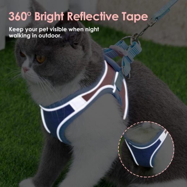 71L7I-W480L._SL1500_.jpg Furco Cat Harness Adjustable Comfortfit – Safety Reflective Strip, Lightweight, Breathable, and Secure Harness with Quick-Release Buckle for Maximum Safety and Comfort, for Cats & Small Dogs (L)