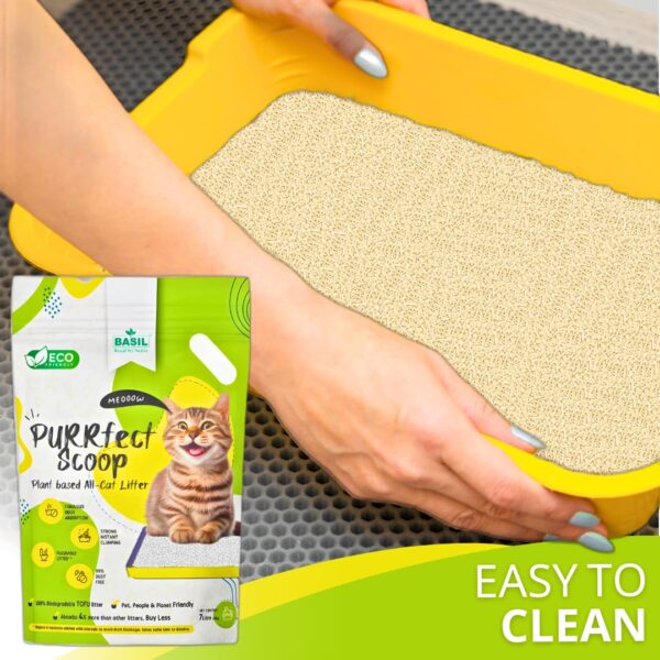 Purrfect Scoop Cat Litter 7Ltr | Plant-Based TOFU Cat Litter | 100% Natural, Biodegradable, Dust-Free | Fast Clumping, Odor Control, Flushable | Milk Scent
