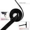 Dog Collar Belt and Leash Set for Large Dogs, Dog Stylish Nylon Leash Belts with Bell - Labrador, Golden Retriever, Pitbull, German Shepherd, Husky, Doberman (Large, Black)