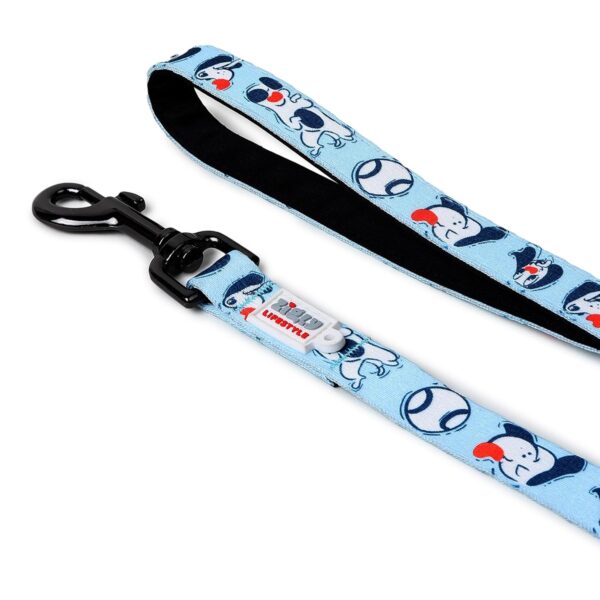 Zigly Lifestyle Doodle Dog Leash-Blue | Durable Long Leash for Dogs | Comfortable Grip, Stylish Printed Ltraining Leash for Daily Walks