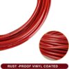 71LvuShADnL._SL1500_.jpg 10-FEET (5MM) Heavy-Duty Tie Out Cable Leash for Dogs Up to 35kg, Long Dog Cable Leash with PVC Coating, Dogs Chains for Outside and Indoor Durable Dog Runner Tether Line for Yard (Red)