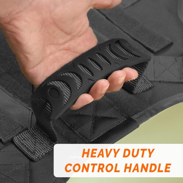 Tactical Dog Harness with Leash | Dog Training Belt | Adjustable Size for Giant Dogs | Recommended for 40-90 Kg Pet (Black, XL)