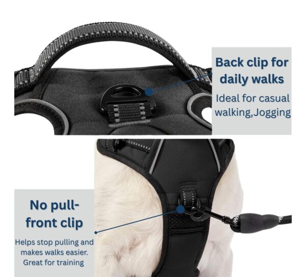 71MgmNFoRL._SL1500_.jpg Dog Harness for Medium – Sized Dogs, Adjustable Reflective Dog Harness with Handle, Easy Control & Padded Comfort, for Walking, Training, Outdoor Use – Black