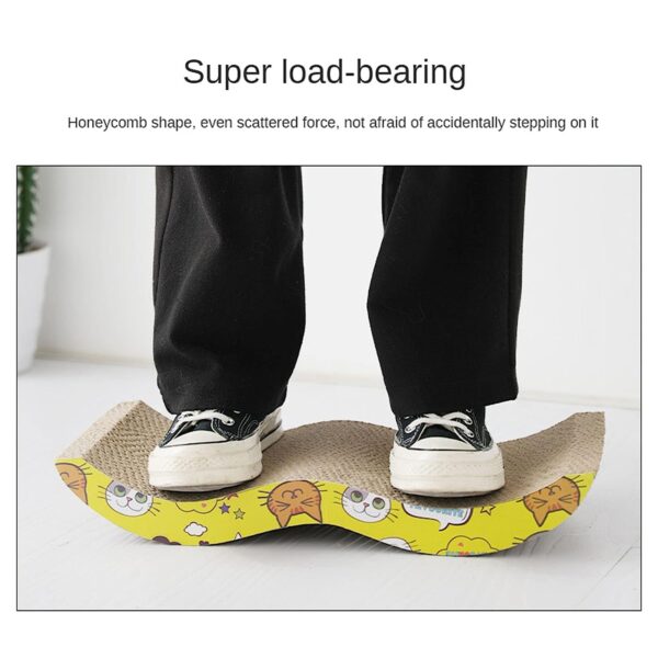Cature Care by Nature Scratcher Toy for Cats Meow Board with a Curved Wave Design Satisfy Your kitty's Natural Scratching Instinct Made of Environmental Friendly Material
