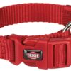 TRIXIE Nylon Premium Dog Collar Belt, Stylish Design, Adjustable Webbing Tape, Strain Relief, With Leash Connector, Neck Collar For Dogs, 35-55 Cm (M-L, Red)