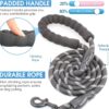 Nylon Dog Leash with Comfortable Padded Handle and Reflective Threads for Running, Walking & Training to Puppy, Small Medium and Large Dogs (1.5 Meter-5 Feet 1.2 cm Diameter)