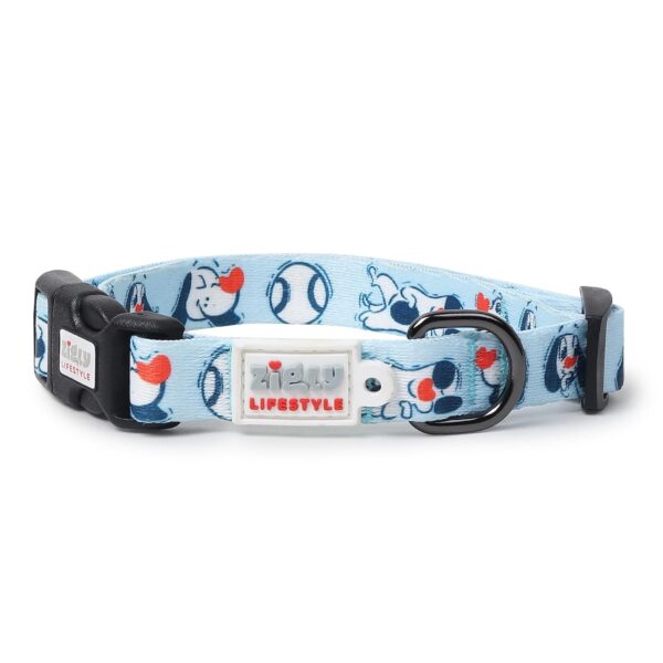 Zigly Lifestyle Doodle Dog Collar-Small - Blue-Adjustable & Durable Collar for Small Dogs | Stylish Pet Collar for Daily Use | Collars for Dogs