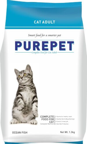 PUREPET Ocean Fish Adult Dry Cat Food, 1.2Kg, 1 Count PUREPET Ocean Fish Adult Dry Cat Food, 1.2Kg, 1 Count