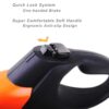 Fida Retractable Dog Leash, Heavy Duty Retracting Pet Leash with 16 ft Strong Nylon Tape/Ribbon for Medium Breed up to 55 lbs, Tangle Free, One-Hand Brake, Orange (Mars Series)