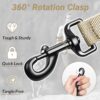Hank Tactical Dog Leash | Stretchable Shock Absorbing | Heavy Duty Rope | 3M Reflective | Army Grade Metal Hook | Soft Handle | Suitable for Training, Walking, Adventure (Khaki 6 Feet)