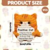 Crochet Toys, Orange Cat Crochet Doll, Handmade Emotional Support Gift for Cat Lovers, Home Office Decor, Compact Size, Lightweight
