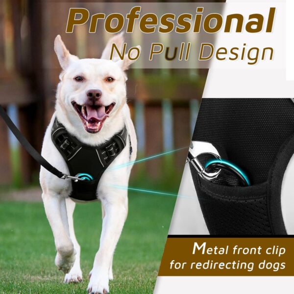 Premium Reflective Dog Vest Harness| Soft Breathable| Padded Handle| Adjustable Straps & Dual Lock Buckle| No-Choke Design with Free Leash-22mm Chest (28-35 inch) All Giant Breeds 35-60Kg