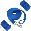 Nylon Dog Training Lead Dog Leash Long Leash15 Ft Long Leash for Dogs (1" Wide) (Blue, 15 Feet)