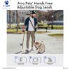 71Oi9ZwerfL._SL1500_.jpg A+a Pets’ Hands Free Adjustable Dog Leash | Waist Tie-up, Lightweight, Adjustable, Durable Nylon for Running, Hiking, Jogging & Walking (NYellow)