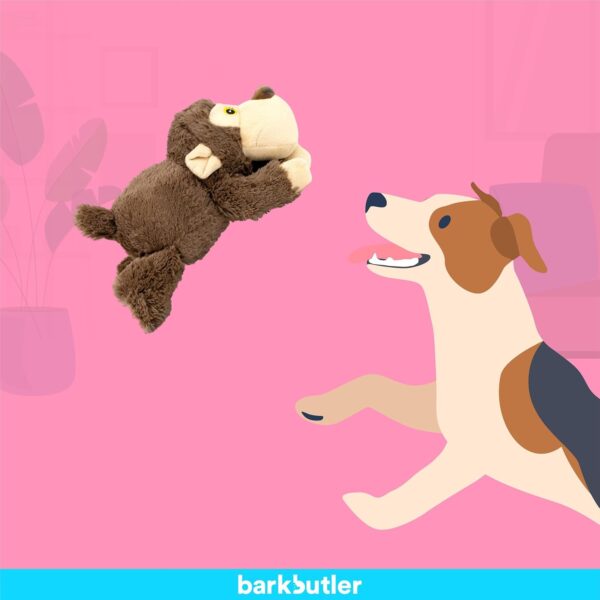 Barkbutler BOH The Bear + Aly The Gator + Garry The Giraffe Soft Squeaky Plush Dog Toy | Machine Washable | Reinforced Fabric | Non-Toxic | Durable Pet Toy | Cuddle, Play, Train, Chew, Tug