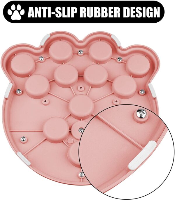 Foodie Puppies Pet Puzzle Toy for Dispensing Treats, Pet Toys Game for Training and Slow Feed, Non-Slip Feeder Designed for Dog, Puppies, Cats & Kittens Color May Vary (Paw Shape)