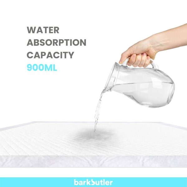 BarkButler Training Pads, 60x90cm-15pcs, White|Super Absorption|Floor & Wall Stickers|Liquid Lock Tech|Pee Pads for All Dog & cat Breeds > 25kgs