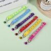 YellowCult Fancy & Comfortable Pet Collars for Cats, Puppies, Small Dogs, Fat Rabbits with Adjustable Size, Bell & Buckle Safety Lock-[Dotted Anchor] - [Purple]
