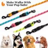 Petology Dog Leash 4FT Long, 1cm Thick Reflective Heavy Duty Rope with Anti-Slip Padded Handle for Small Dogs