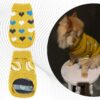 71RvH5s-oNL._SL1500_.jpg Lulala Turtleneck Dog Sweater - Winter Coat Apparel Classic Cable Knit Clothes with Leash Hole for Cold Weather, Ideal Gift for Pet in New Year (Yellow, 8 Inch)