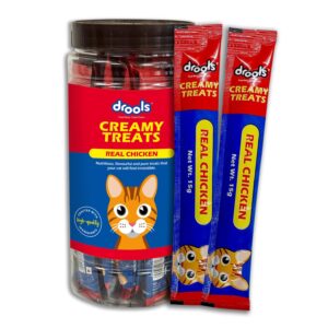 Drools Creamy Lickable Cat Treats, Chicken Flavor 375 gm (15gx25) Jar,All Life Stages