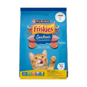 PURINA, Friskies Seafood Sensations Adult Dry Cat Food, 1kg, Contains PURINA, Friskies Seafood Sensations Adult Dry Cat Food, 1kg, Contains Tuna Salmon, Snapper, Crab & Shrimp Flavours