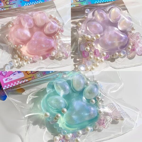 2PCS Squishy Toy, Taba Squishy, Fufu Squishy Taba Squishy Cat Paw Taba Squishy Making kit Fufu Squishy cat paw Stress Relief for Boys Girls Birthday Party Supplies