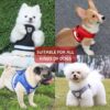 Kuber Industries Reflective Dog Harness with Adjustable Leash|Breathable Polyester Mesh Fabric |Medium Size|HT-844|Comfortable No-Pull Grip|Quick Release Buckles|Easy On - Easy Off Harness|Grey