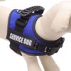 Lulala Service Dog Harness, Large Medium Small Dog No-Pull Reflective Vest,Breathable Adjustable Pet Harness with Piastic Handle for Outdoor Walking -with On Off Locker(Blue L)