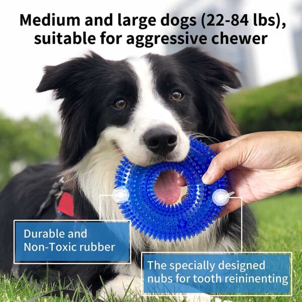 71TIigwoaL._SL1300_.jpg RvPaws Dog Chew Toy LED Light Dog Toys for Small & Medium Dog Interactive Toy Dog Ring for Medium Large Dogs Puppy Chew Toys Pet Interactive Toy Ring