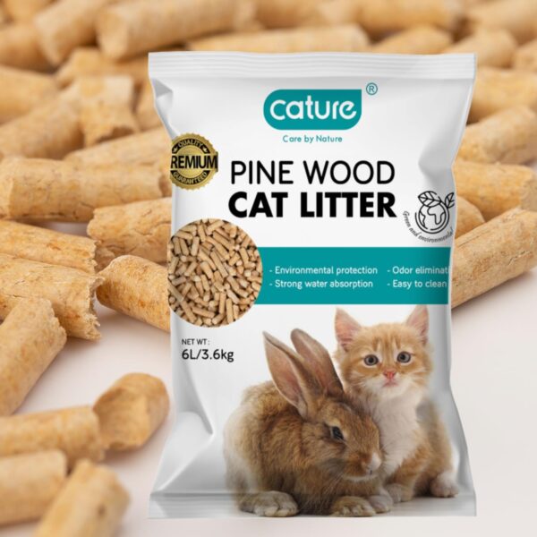 cature Care by Nature Pine Wood Cat Litter | Environmental Protection | Odor Elimination | Strong Water Absorption | Easy to Clean for Multiple Cats (7.2 Kg Total) (2 Packs of 3.6Kg)