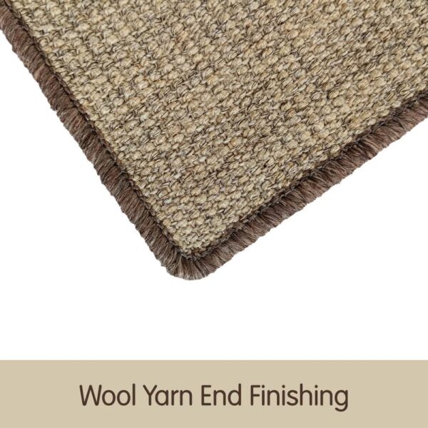 Mats Avenue Cat Litter Box and Tray Mat Natural Sisal Hand Made Beige Color with Wool Yarn End Finishing (45x75 CM)