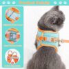 71UkWGN-rDL._SL1024_.jpg Qpets® Cat Harness with Leash for Walking, Adjustable Soft Sturdy Faux Suede Escape Proof Kitten Vest Harness and Leash with Reflective Strip for Large Medium Small Cat(Green, Orang, M)