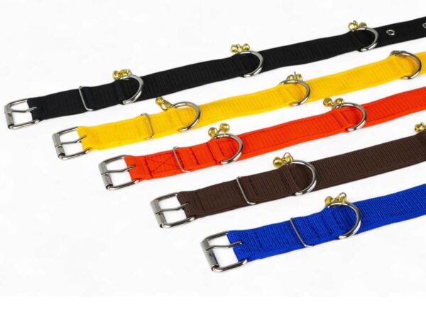 Dog Collar Belt And Leash Set For Large Dogs, Dog Stylish Nylon Leash Belts With Bell - Labrador, Golden Retriever, Pitbull, German Shepherd, Husky, Doberman (Large, Blue),60X3.1 Cm