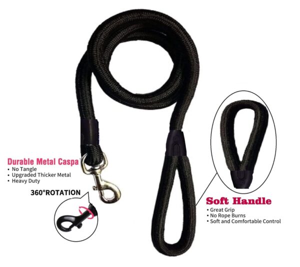 71Ut1S-OeL._SL1500_.jpg Hachiko:-(Combo of 3) Amazing Quality Nylon Padded Adjustable Dog Harness+Choke Collar+Rope(Small,Army-Black)