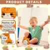 Crochet Toys, Orange Cat Crochet Doll, Handmade Emotional Support Gift for Cat Lovers, Home Office Decor, Compact Size, Lightweight