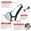 Emily Pets Dog Muzzle to Prevent Barking, Biting and Chewing, Soft Rubber Basket Muzzle for Small, Medium and Large Dogs (1 - Poodle, Grey)