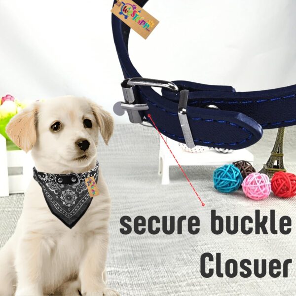 Western Era Stylish Dog Collar Scarf – Adjustable, Comfortable Pet Accessory for Puppy, Kitten, Trendy Bandana, Soft Fabric, Perfect, Special Occasions, Washable, Small Breed (Black)